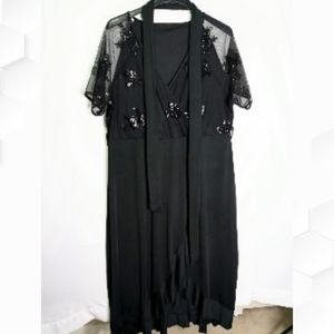 Milumia Plus Size Empire Waist Maxi Dress Ruffle